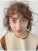 くせ毛風ボブパーマ