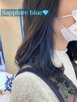 ヘアーアンドメイク アズール 浦和店(Hair&Make Azur) 【インナーカラー】サファイアブルー×ミディアム