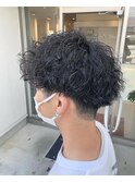 マッシュ無造作パーマ