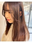 ゆるふわフェザーバンク/ラベージュカラー[渋谷/渋谷駅]