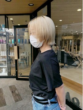 パーク(PAAQ) 【paaq田中智大】レイヤーボブ×ブロンドカラー