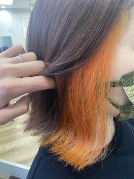 テーラヘアー 南行徳店(TELA HAIR) インナー×オレンジ【TELAHAIR南行徳】