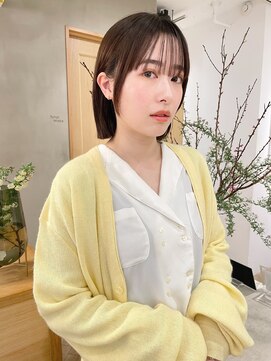 ローレン(LOREN) ミルクティーベージュぷつっとボブケアブリーチ 梅田