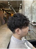 波巻きパーマツイストスパイラルパーマメンズマッシュパーマ