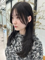 ビューナゴヤ 名駅(VIEW NAGOYA)&nbsp;前髪/顔まわりカット/レイヤーカット/ブルーブラック/似合わせ