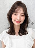 くびれヘアデジタルパーマアプリコットオレンジレイヤーカット