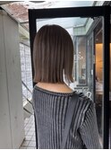暗めグレージュ　ボブ　京都美容室　進詩織
