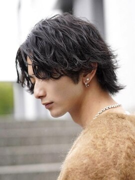 フィフスジングウマエ 原宿(fifth JINGUMAE) 原宿ツイストスパイラルパーマメンズカットマッシュウルフ緩め