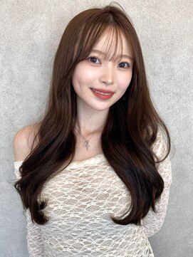 ルームバイシー 新宿(Loom. by Sea) 〇〇くびれヘア×レイヤーカット 縮毛矯正/アプリコットオレンジ