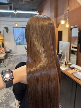 チャプター 問屋町(chapter) ブリーチなし赤味なしブラウン髪質改善バイカルテトリートメント