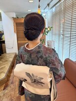 ブライト(bright)&nbsp;きれいめシニヨン/訪問着着付け/着物ヘア