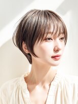 カバーヘア 上尾西口店(COVER HAIR)&nbsp;ふんわり耳掛けコンパクトショート×ミルクティーベージュp上尾