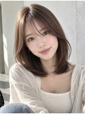 【NOA】韓国風ミディアムレイヤー×顔まわりレイヤー艶ブラウン