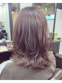 【aura】ヘアスタイルNo.19 ピンクグレージュ