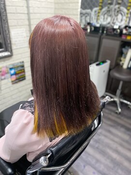 ミミック (mimic) 【ナチュラルカラー】pink brown×yellow【インナーカラー】