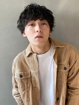 【PARK】レイヤーマッシュ×黒髪×ナチュラルスパイラルパーマ