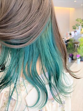 サンクレポ 【インナーカラー】人気急上昇☆サワーグリーン 佐藤拓哉