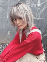 リアイス(Re:ICE) ミニウルフ/くすみブルー/流れるレイヤー/インナーハイライト