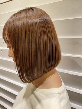 ラレイ(Lalei) 【ささき】デジタルパーマワンカールボブ×テラコッタ