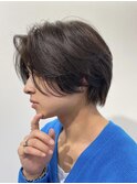 前下がりセンターパート韓国風センターパートセンター分け