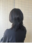 マッシュ　ウルフ　セミロング　レイヤースタイル