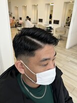 タブー 岐阜店(TABOO)&nbsp;バーバー風フェイド×ライン　サイドパート