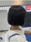 縮毛矯正＋ボブ[マチルダボブ/ピンクベージュ]