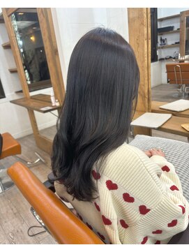 ナンバー アンフィール 渋谷(N° anfeel) 髪質改善艶髪イルミナラベンダーグレージュゆるふわ巻き