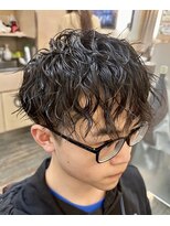 銀座マツナガ 浅草店&nbsp;波巻きツイストスパイラルツーブロックマッシュ