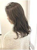 美髪/大人かわいい/こなれミディ/サンドベージュ