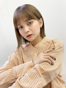 ミィ 表参道(mee.) 前髪/アンブレラカラー/こなれミディ/イメチェン/ぱっつんボブ