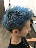 刈り上げスパイキーショート × サファイアブルー