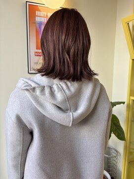 ヒントステーション(HINTSTATION) 〈浅草 半個室〉ニュアンスボブ/ピンクベージュ