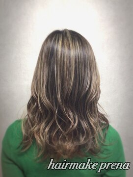 プレナ(hair make Purena) バレイヤージュ　イヤリングカラー