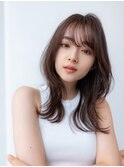 韓国レイヤー顔周りカット透明感カラー髪質改善艶髪シースルー