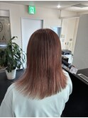 細めはハイライト　ピンク