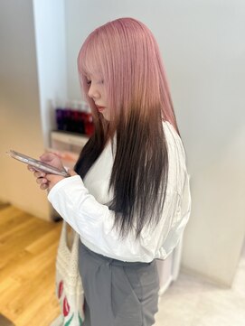 ノラ ウメダ(NORA UMEDA) 【chiaki】pink rootsデザインカラールーツカラーハイトーン