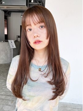 アルバム 渋谷パルコ(ALBUM) オリーブベージュ顔周りレイヤーウルフレイヤーロング_ba537281