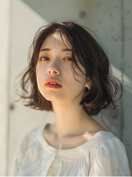メルバ(Melva) 黒髪/ボブルフ/ネビージュ/小顔/ワンレン/水戸/髪質改善/前髪