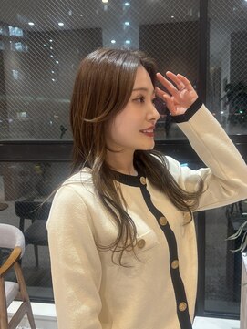 オン キャナルシティ博多前店(on) 【中里恵梨】オリーブグレージュ/ロング/透明感カラー/20.30代