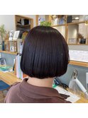 丸みまとまりボブ12.23ココアベージュ