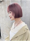 大人ガーリーダークアッシュ小顔似合わせカット