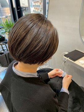 ジェコ ブラン(gecko. brun) 大人可愛い丸みショートボブ/耳掛け/朝楽ヘア #武蔵小山美容室