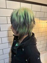 ベレーザ 渋谷(BELEZA)&nbsp;17803エメラルドグリーンウルフレイヤーミックスエンドカラー