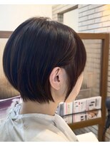 ハピネスフィール 宇治店(Happiness FEEL)&nbsp;ミセス耳掛け丸みショートボブナチュラルショートミルクブラウン
