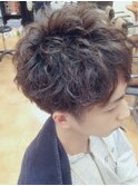 女子ウケ間違いなし　メンズ束感ミックスパーマ