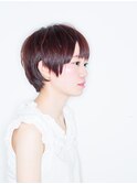 『YELLOW』プラムカラー×ショートマッシュ