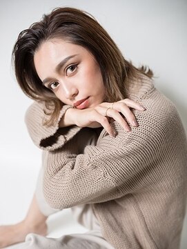 ホロン 池袋(HOLON) 【HOLON】外国人風かき上げフォギーベージュグラデーション