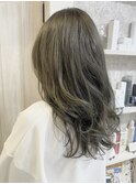 福山市美容室Caaryブリーチなし☆グレージュカラー