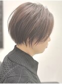 上品フォルム大人ボブ×透け感ショート×オリーブアッシュ